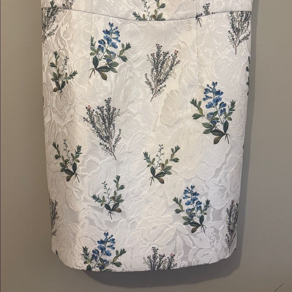 NWT- Sachin & Babi Kelsey Floral Jacquard Minidress, Pearl Panicle, size 12 - Picture 7 of 12